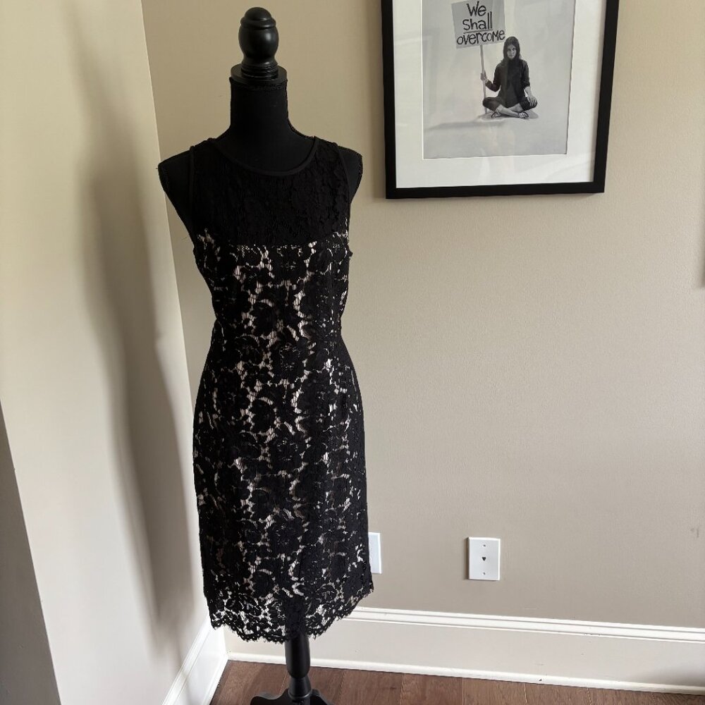 WHBM Black Lace Dress Size 10
